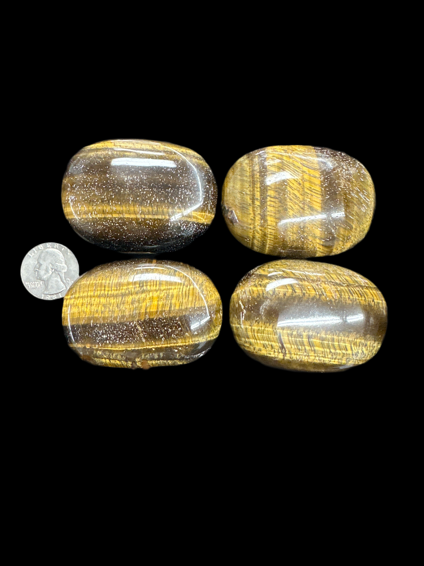 Gold Tigers Eye Palm Stone