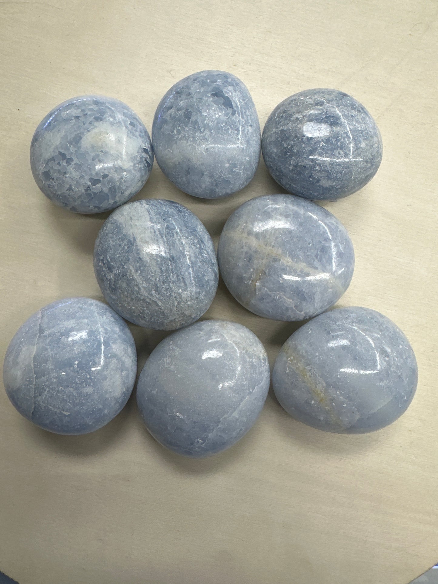 Blue Calcite Palm Stone