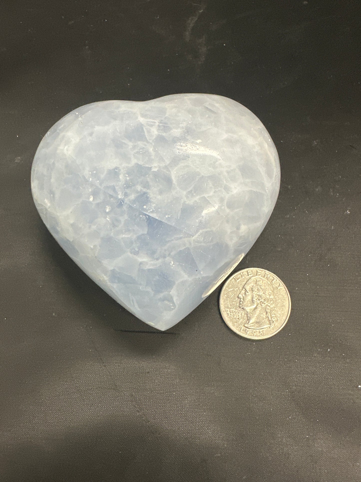 Blue Calcite Heart