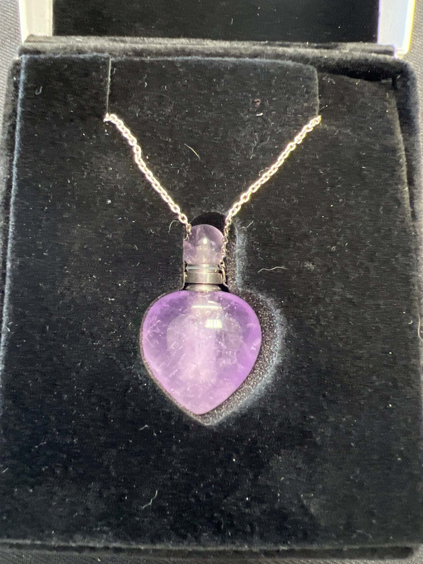 Crystal Aromatherapy Heart Pendant