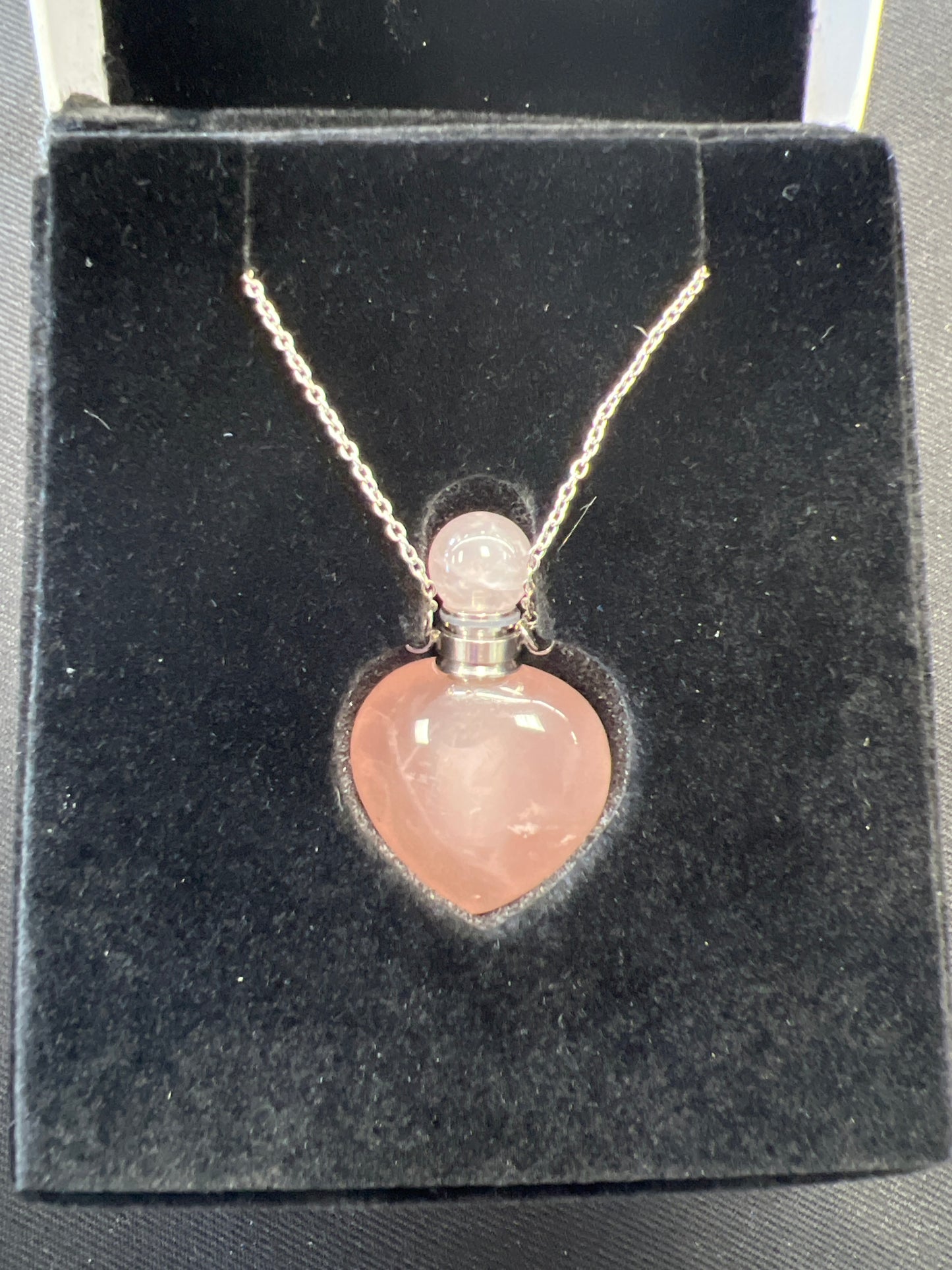 Crystal Aromatherapy Heart Pendant