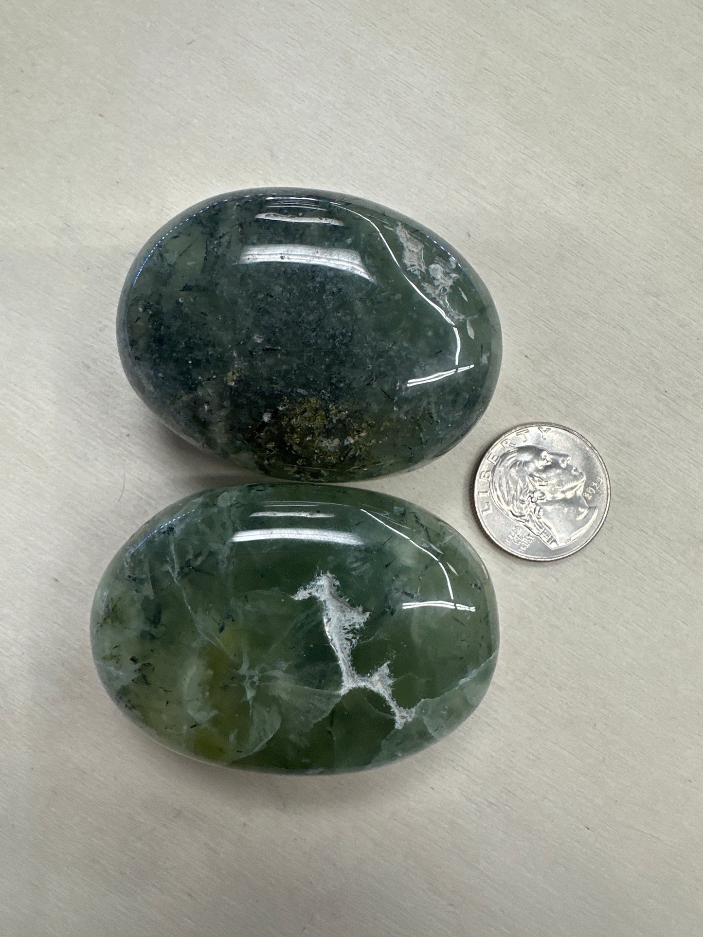 Prehnite Palm Stone