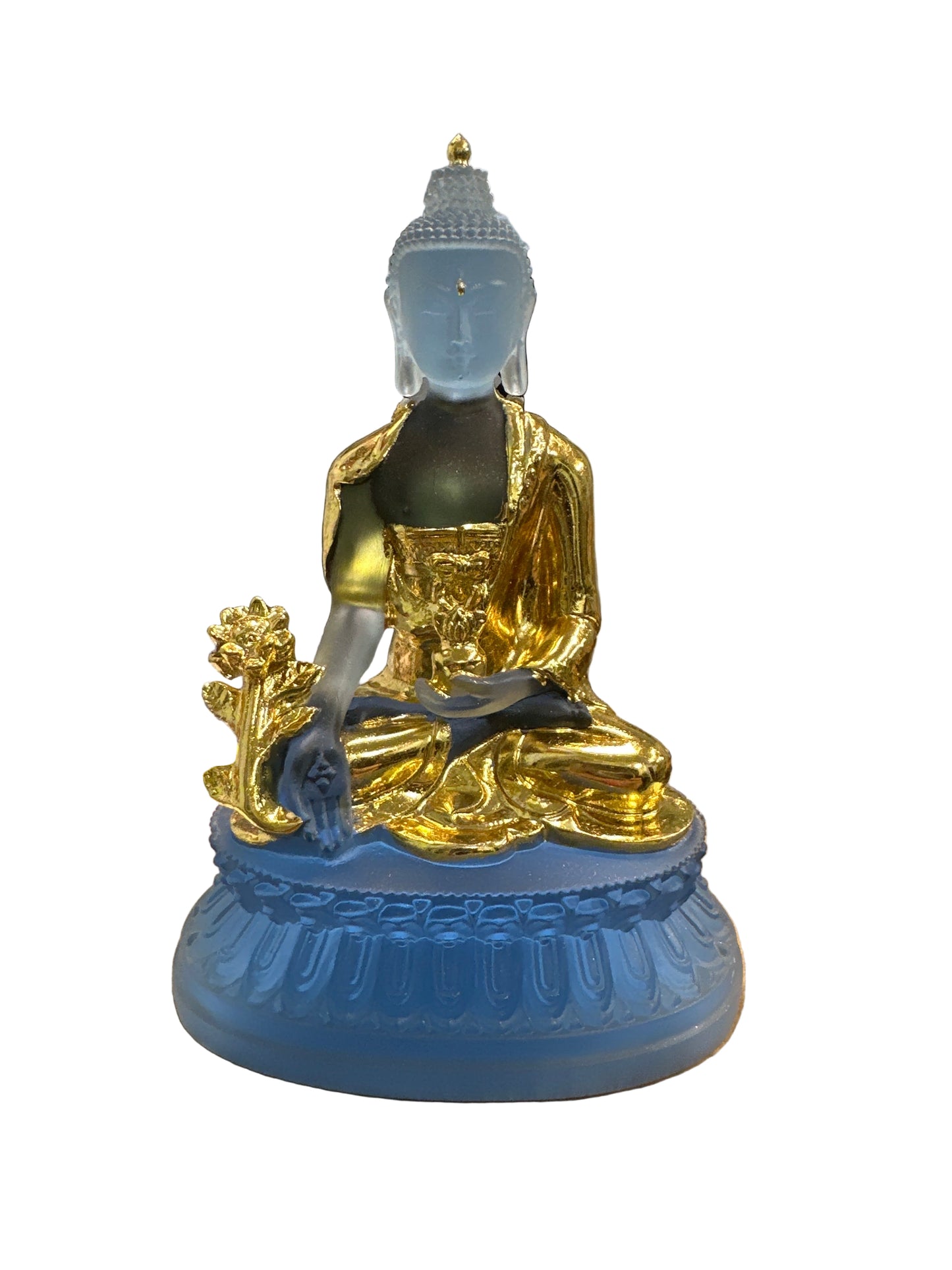 Buddha Statue - Blue Resin