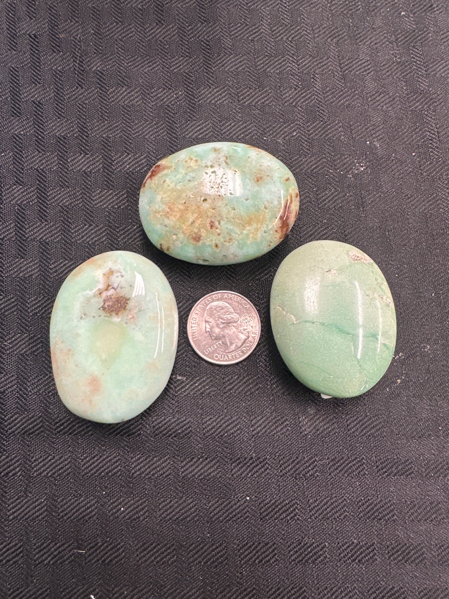 Chrysoprase (A) Palm stones
