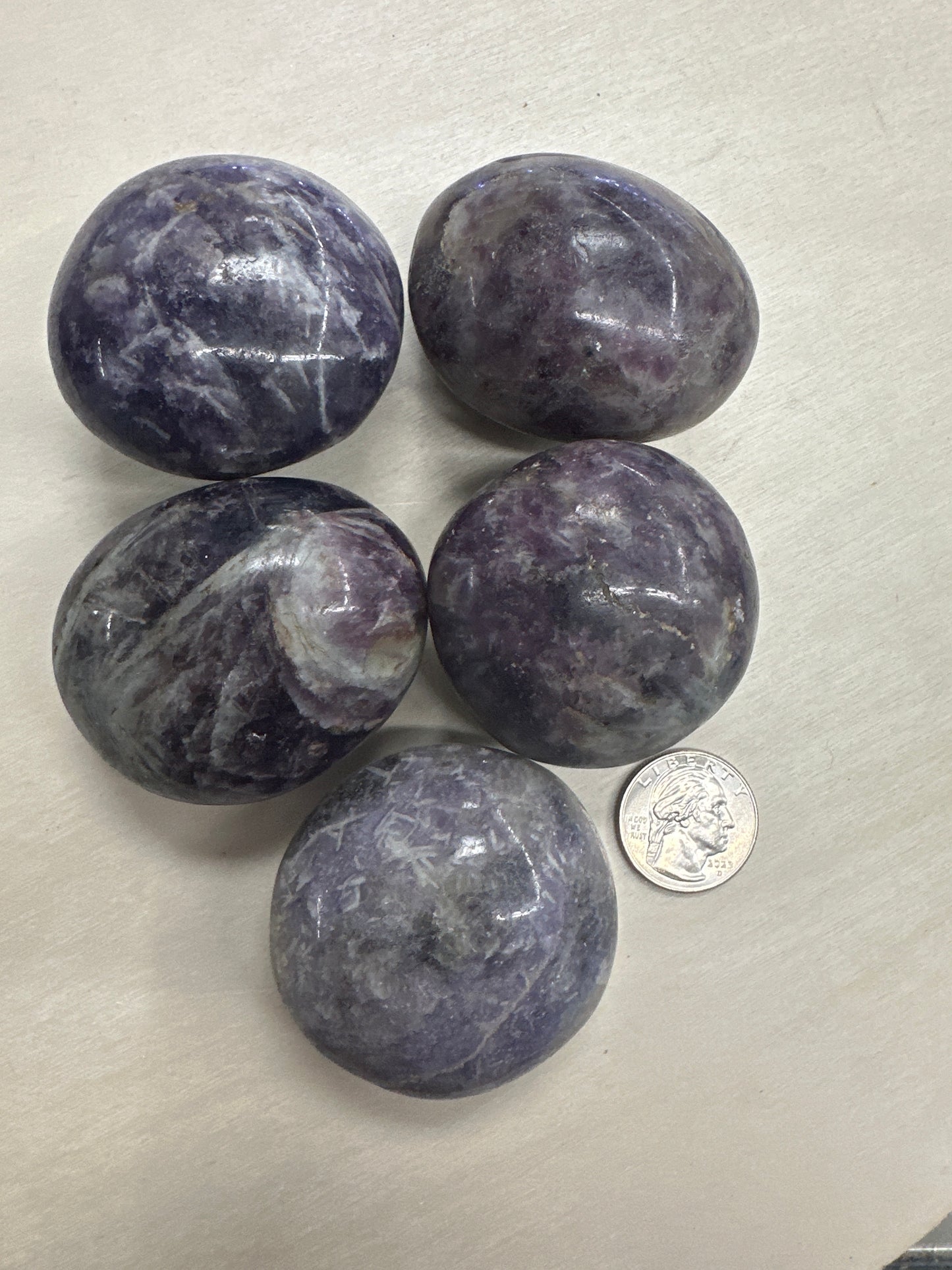 Lepidolite Palm Stone