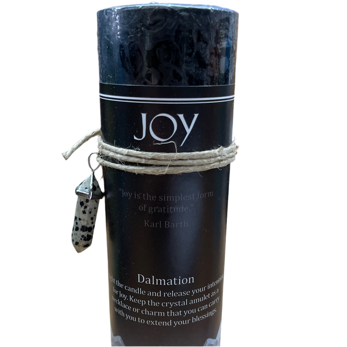 Crystal Energy Candle Joy Dalmation Jasper