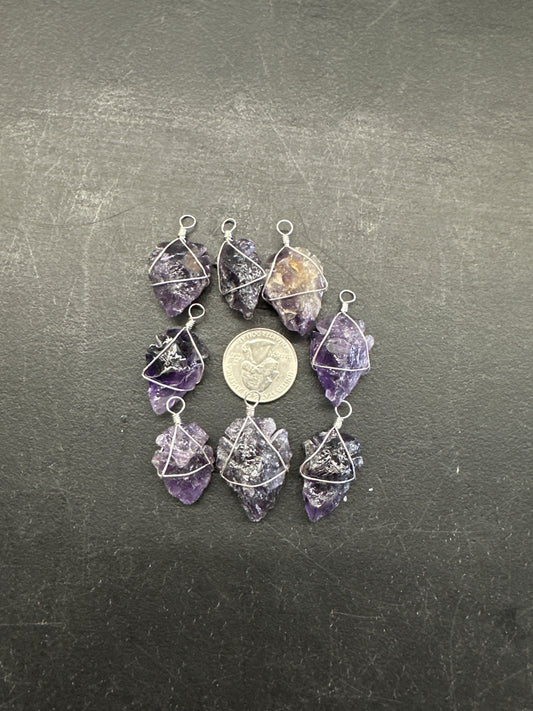 Amethyst Arrowhead Necklace