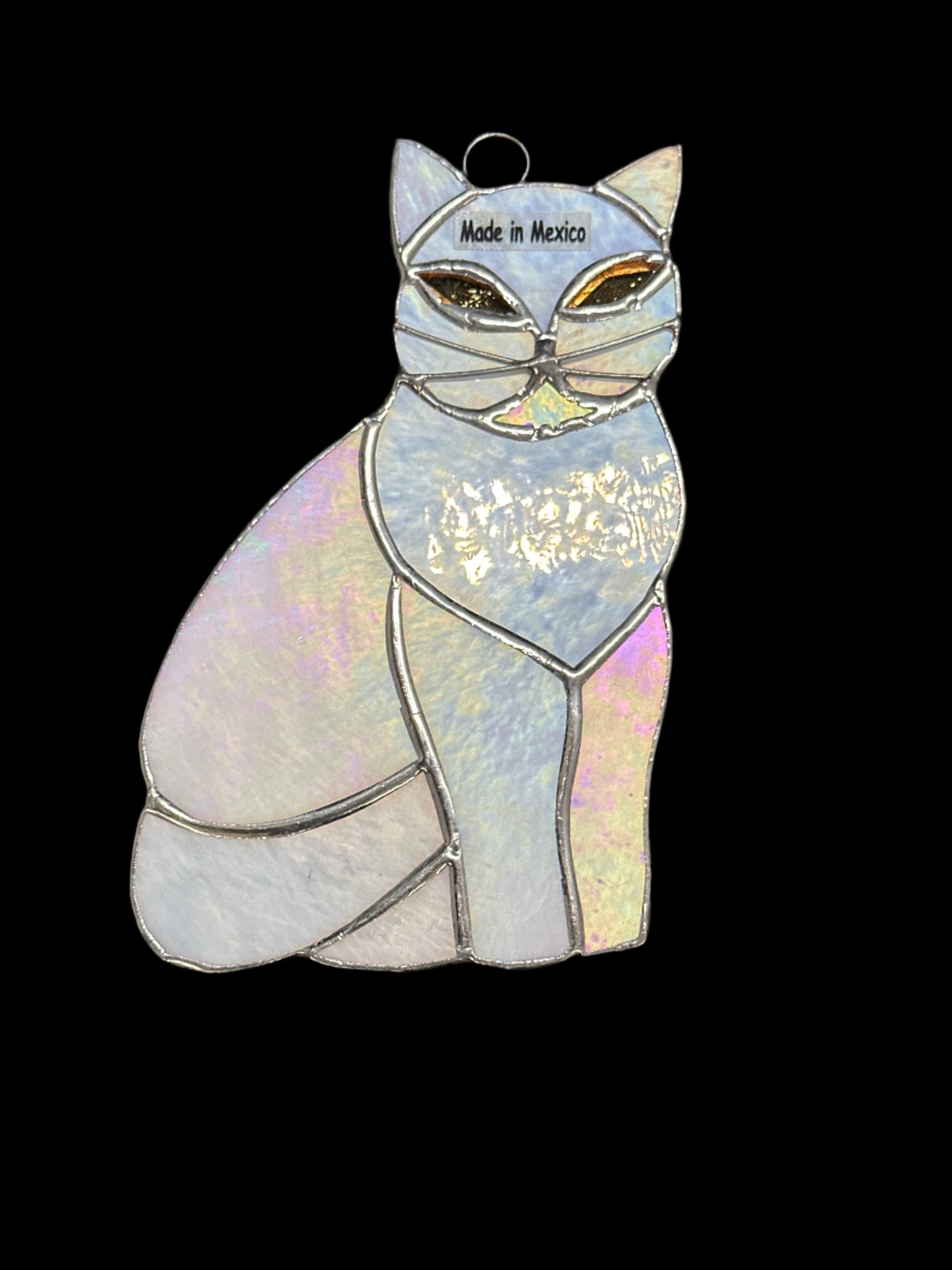 Stained glass cat small