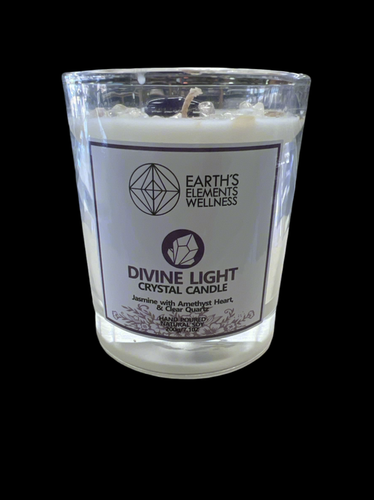 Divine Light Crystal Candle