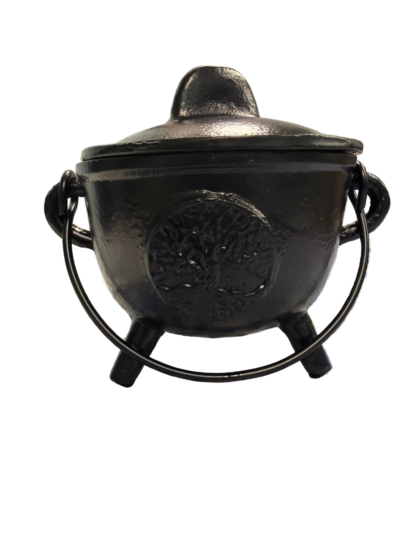 Tree of life cast iron cauldron