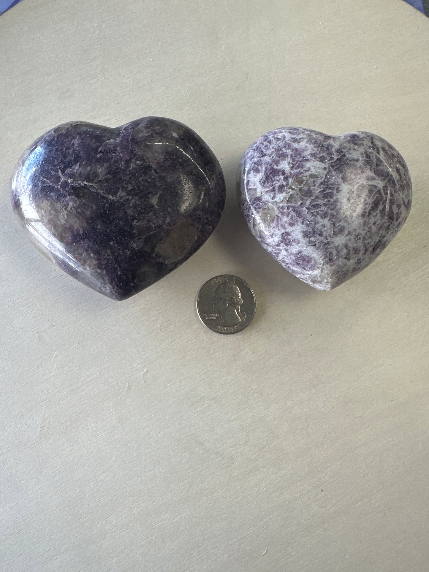 Lepidolite heart