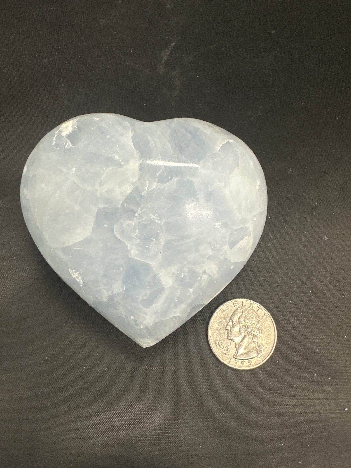 Blue Calcite Heart