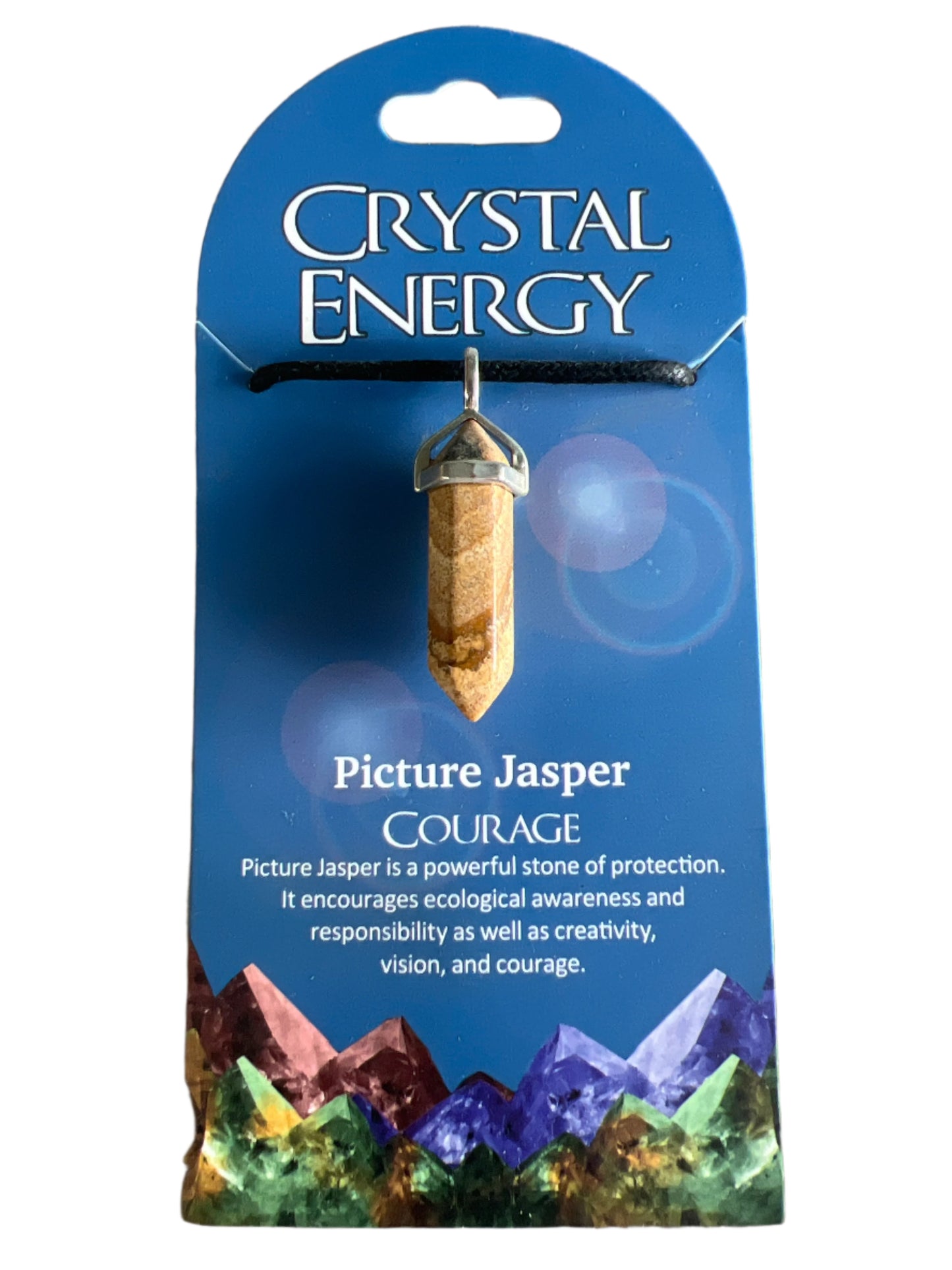 Crystal Energy Pendant: Picture Jasper (Courage)