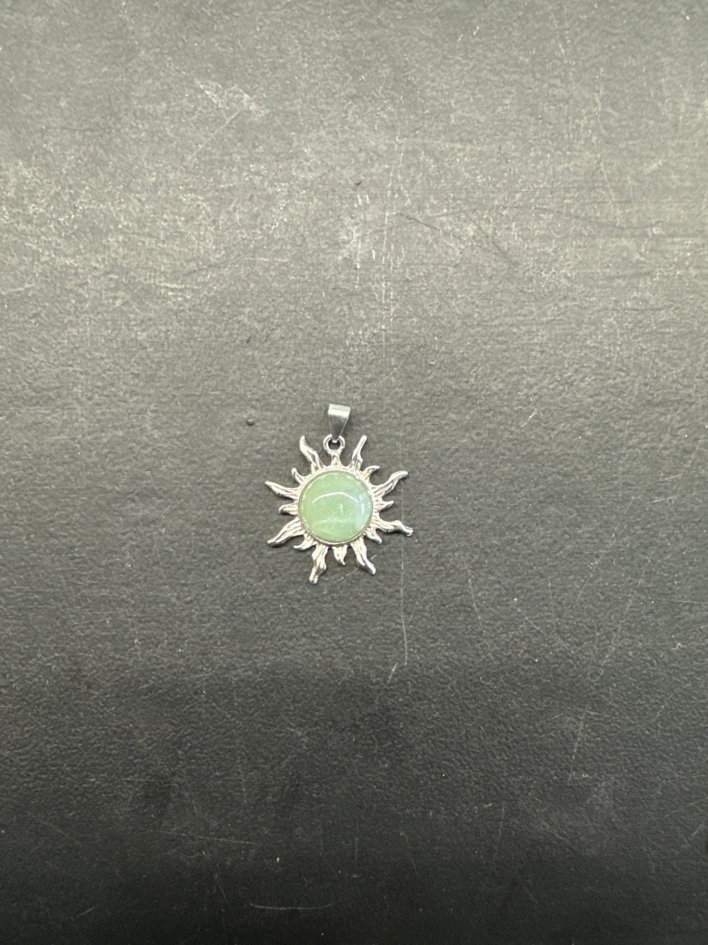 Silver Crystal Sun Necklace