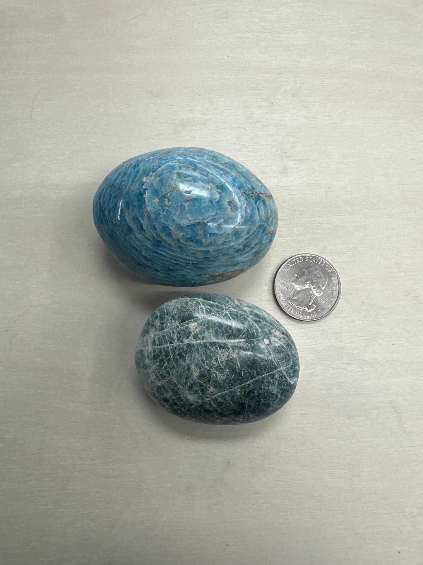 Blue Apatite Palmstone