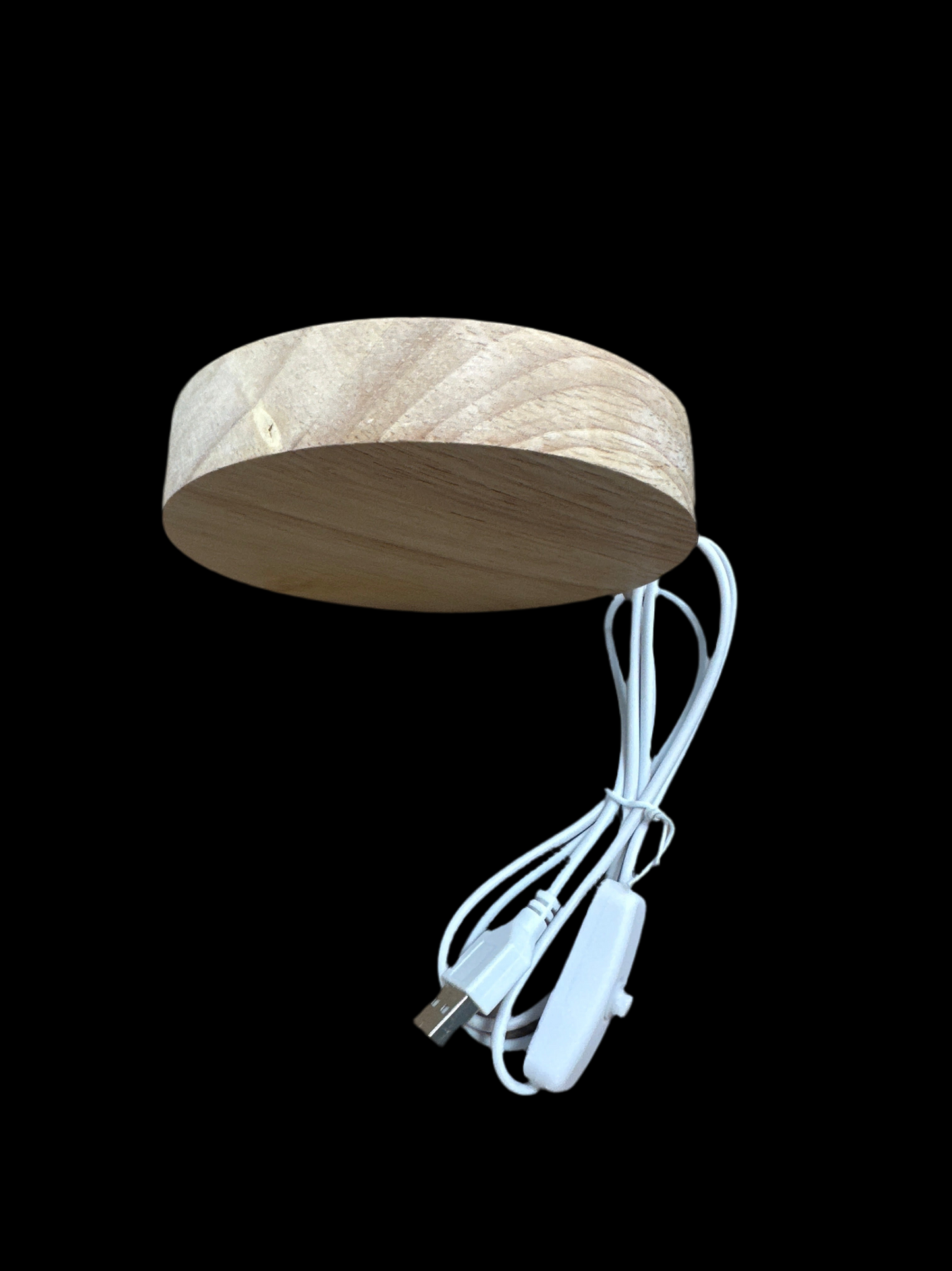 Wood base color changing LED light