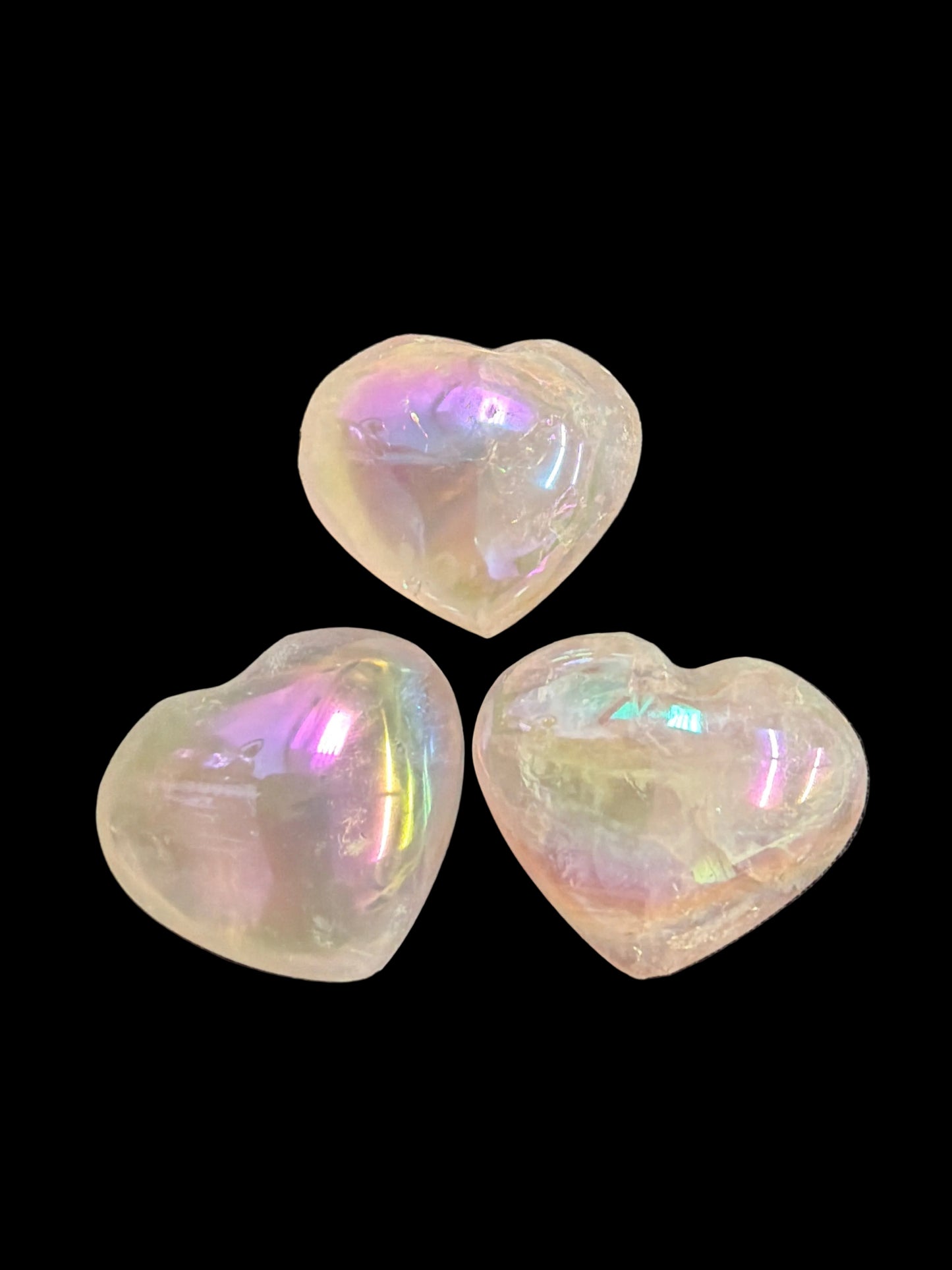 Aura Rose Quartz Heart