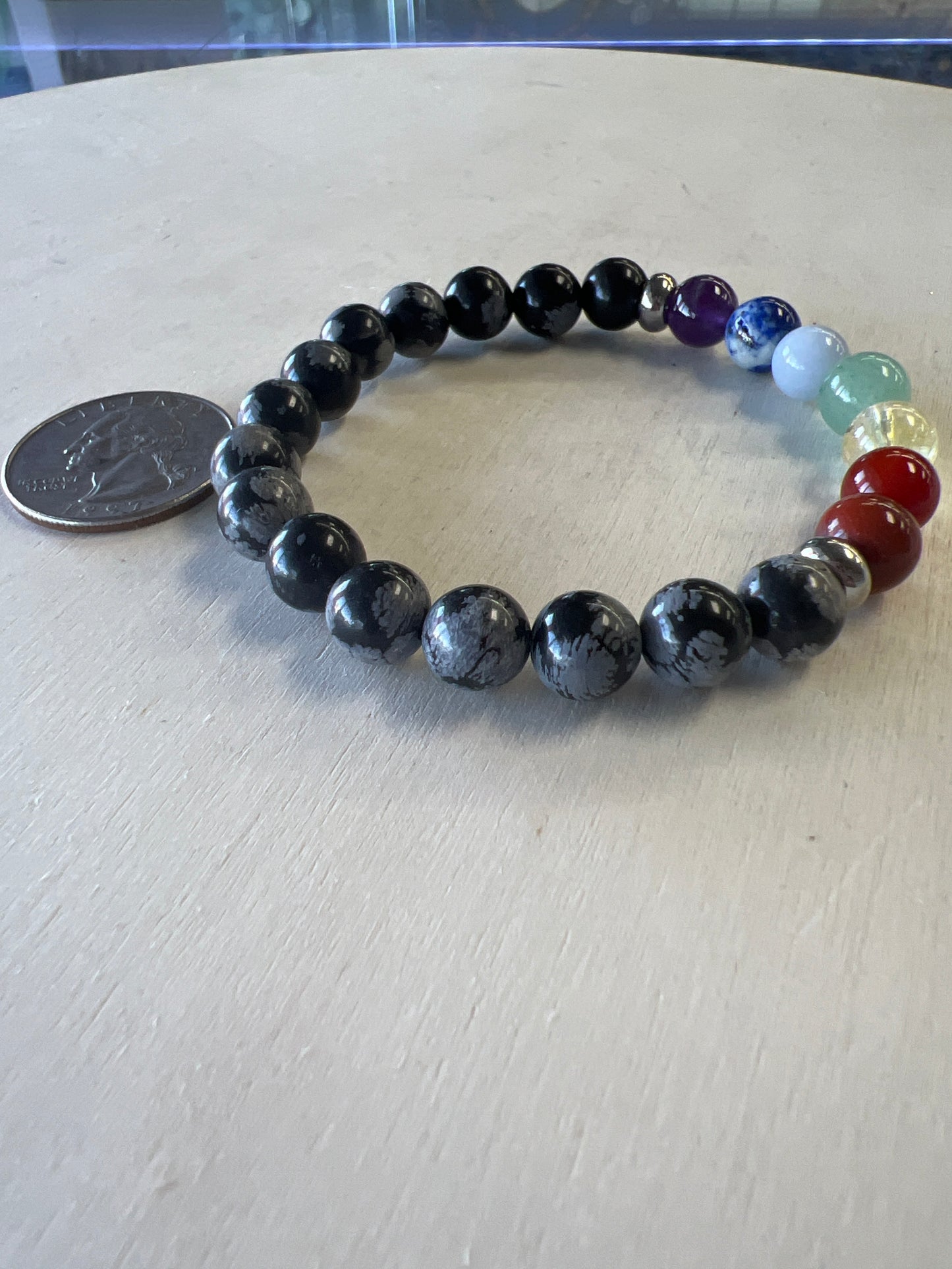 Snowflake Obsidian Bracelet