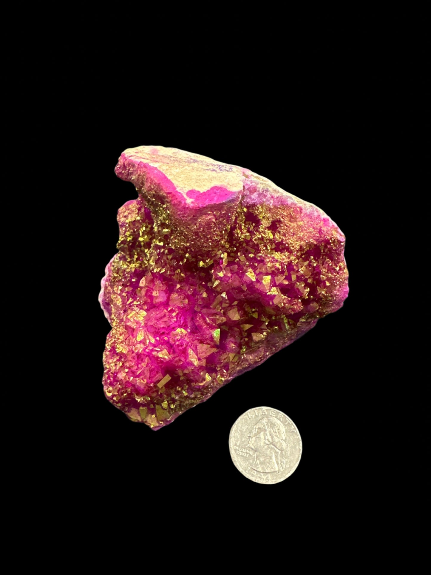 Pink Aura Coated Geode