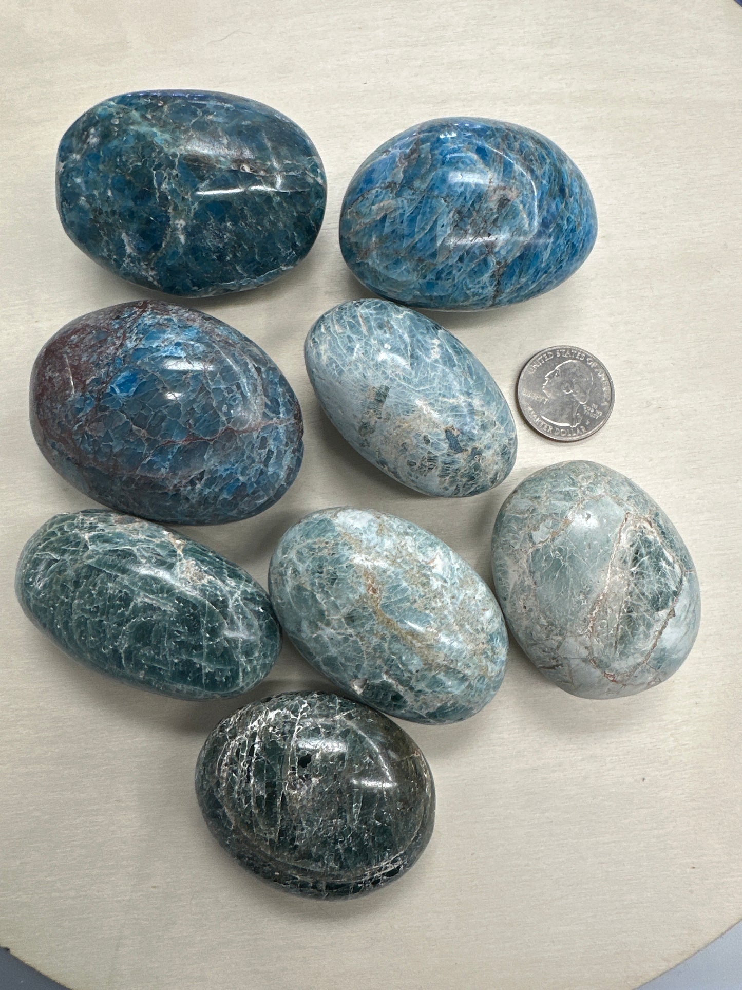 Blue Apatite Palmstone