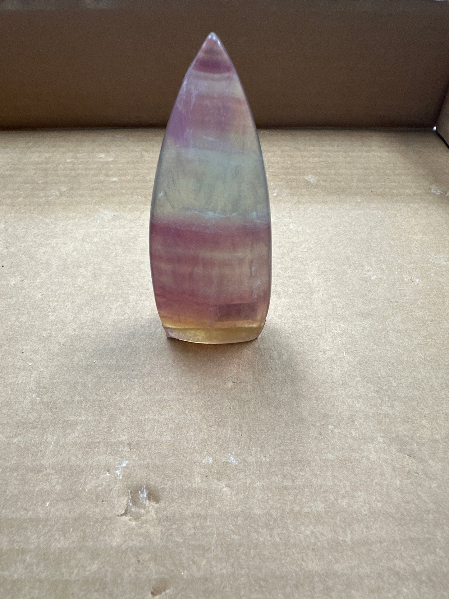 Smooth Rainbow Fluorite Flame