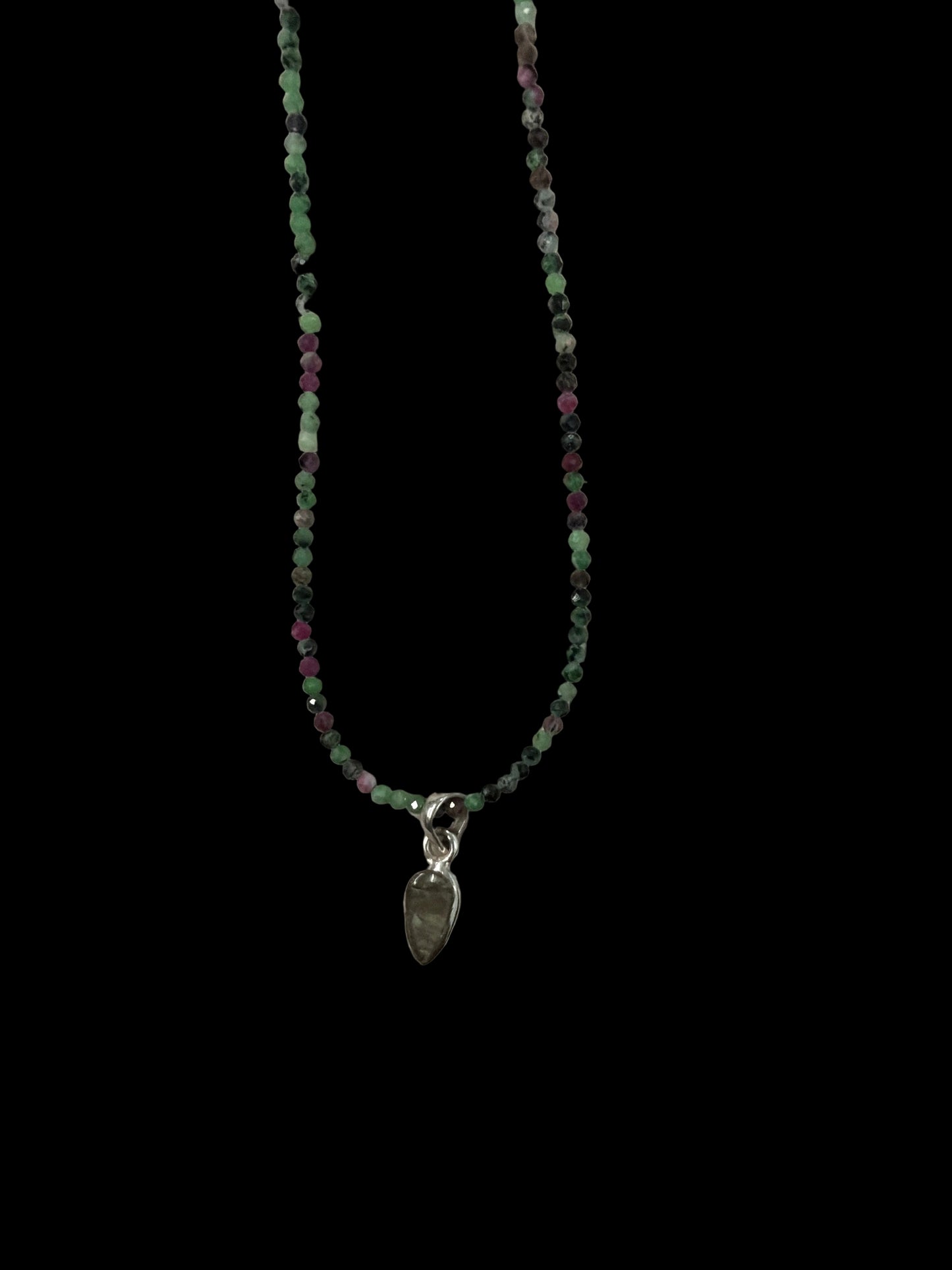 Ruby Zosite & Moldavite Necklace