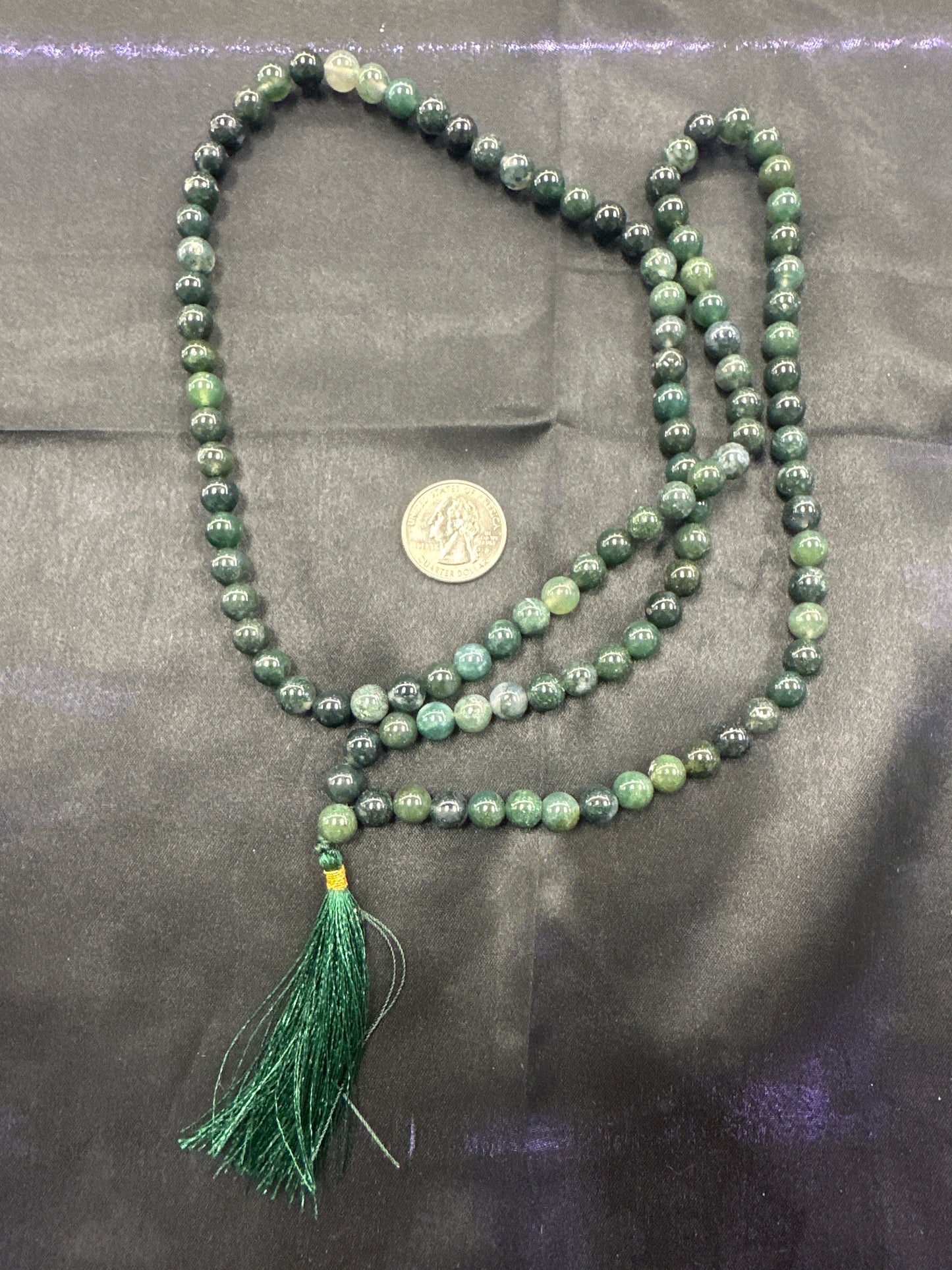 Moss Agate Mala