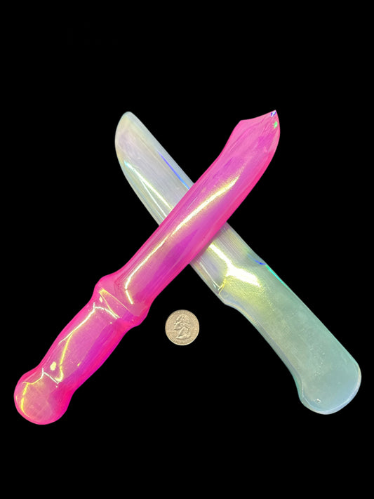 Aura Coated Selenite Knife