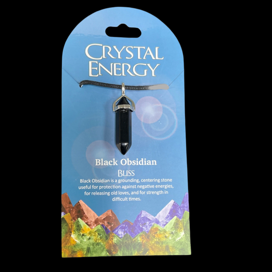 Crystal Energy Pendant: Black Obsidian (Bliss)