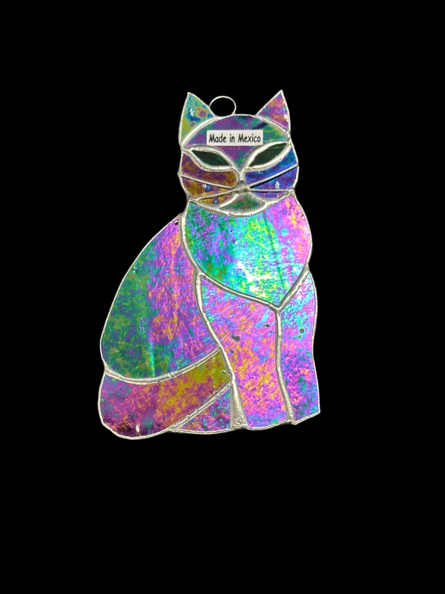 Stained glass cat small