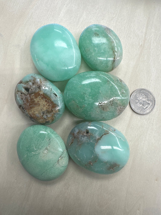 Chrysoprase Palm Stone (A Quality)