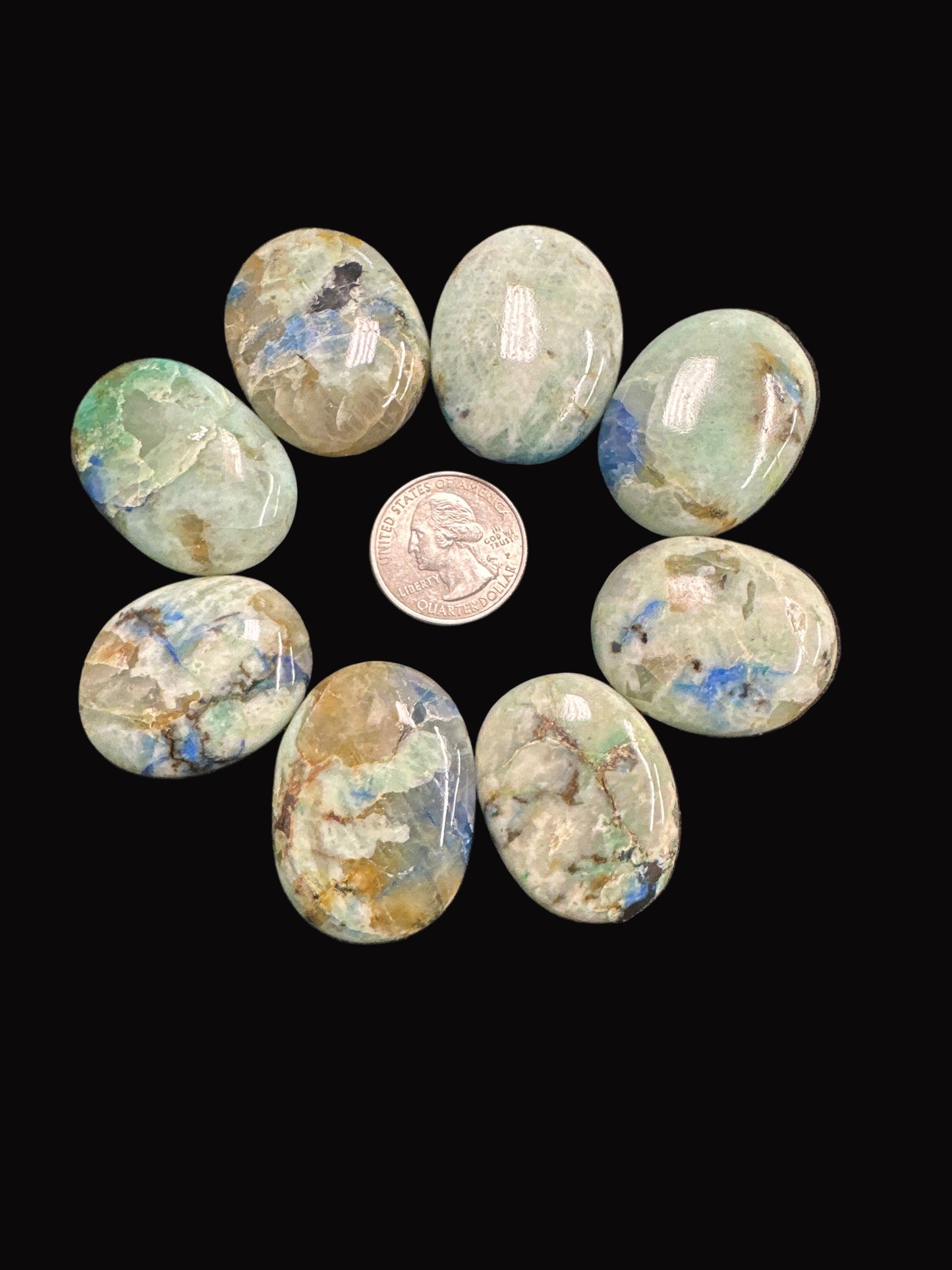 Azurite & Chrysocolla Palm Stone