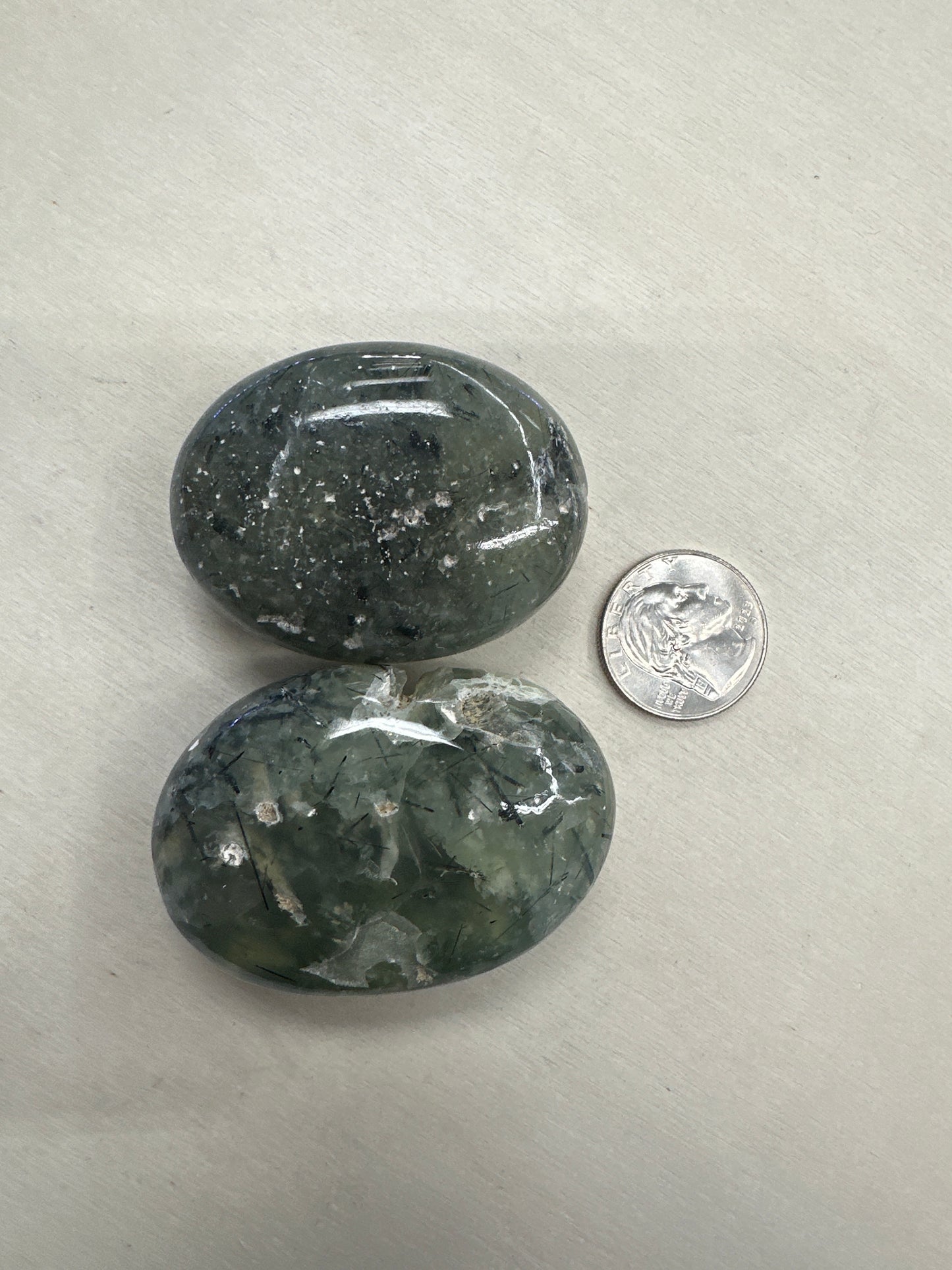 Prehnite Palm Stone