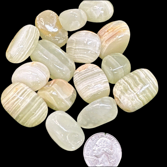 Green Calcite Tumbled