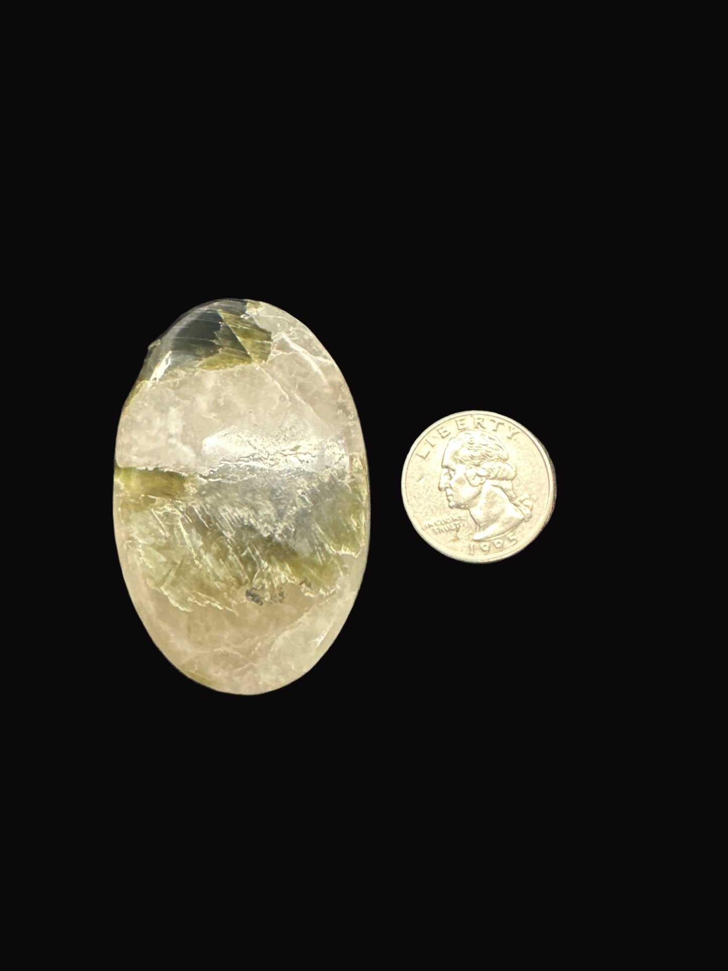 Albite & Green Lepidolite Palm Stone