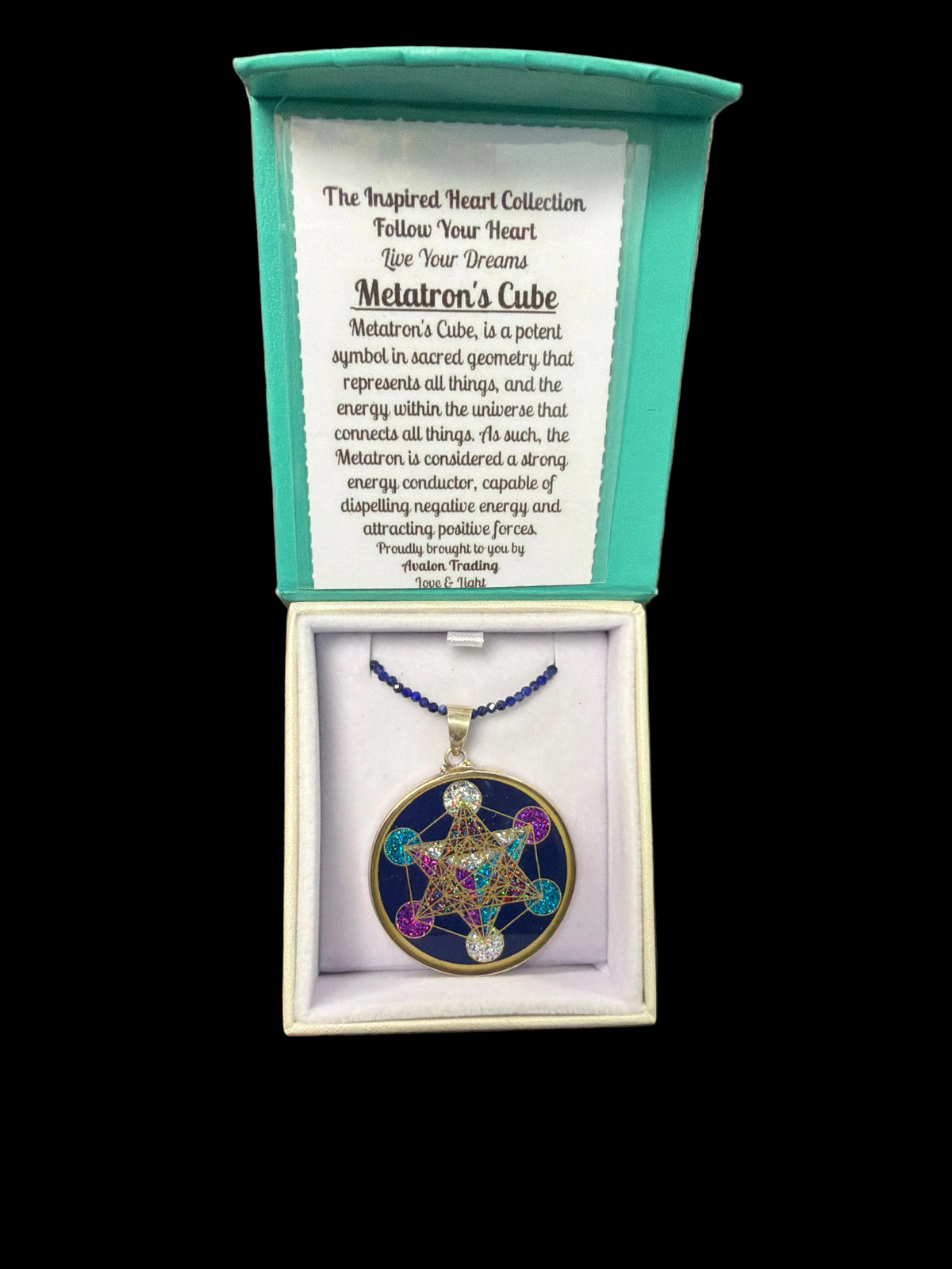 Metatrons Cube Necklace Lapis Lazuli