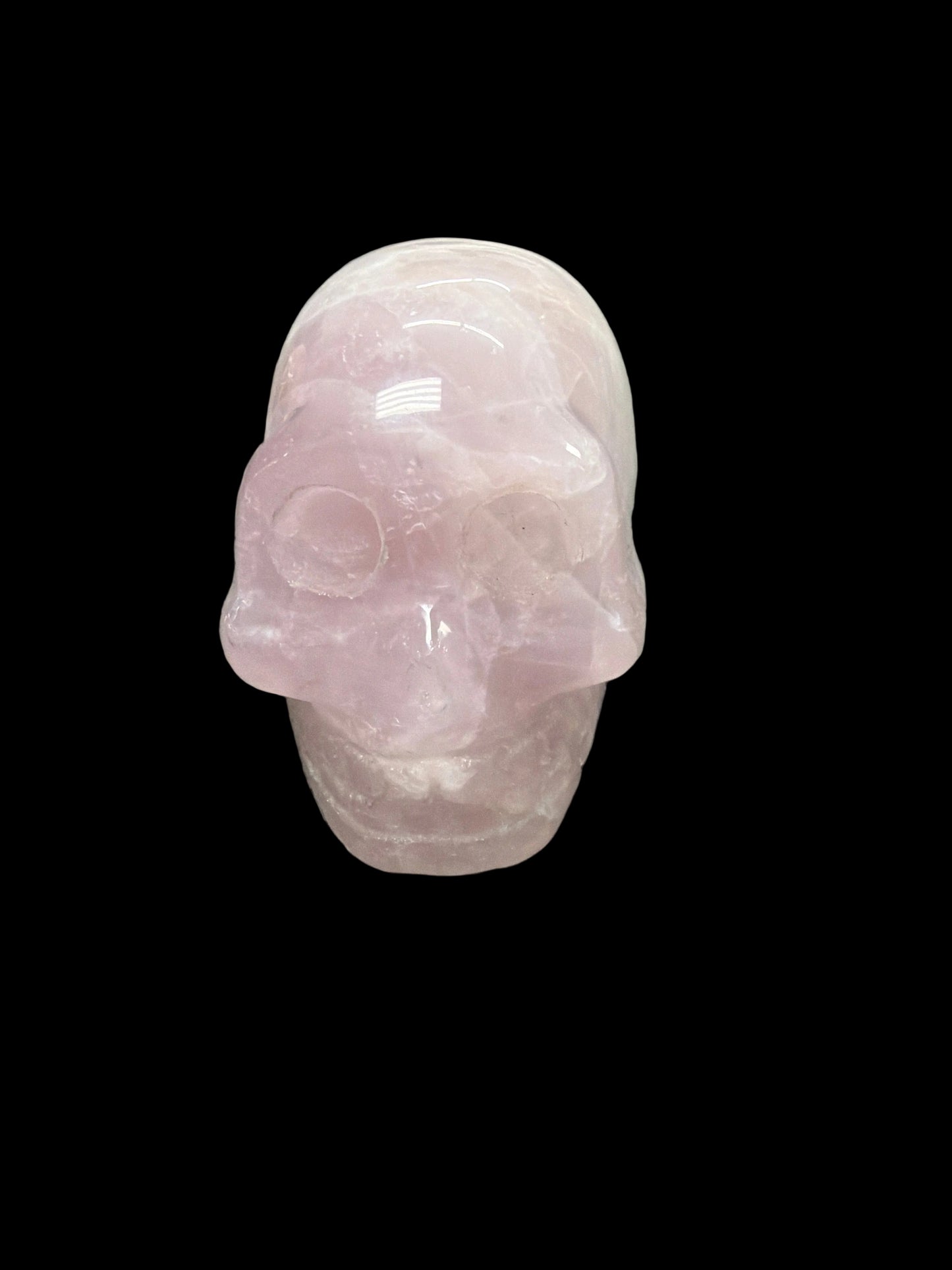 Rose Quartz Crystal Skull