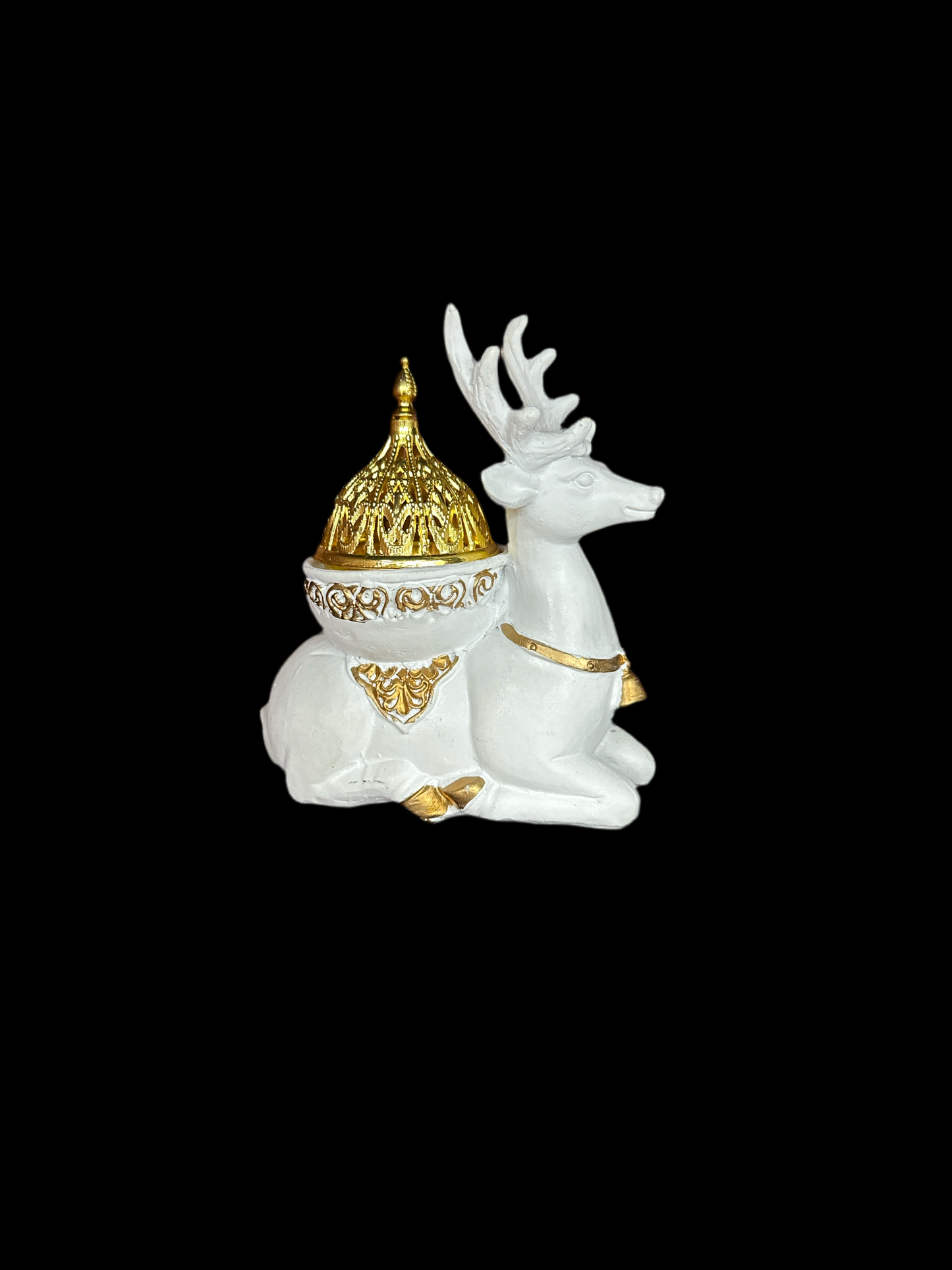 White deer incense burner