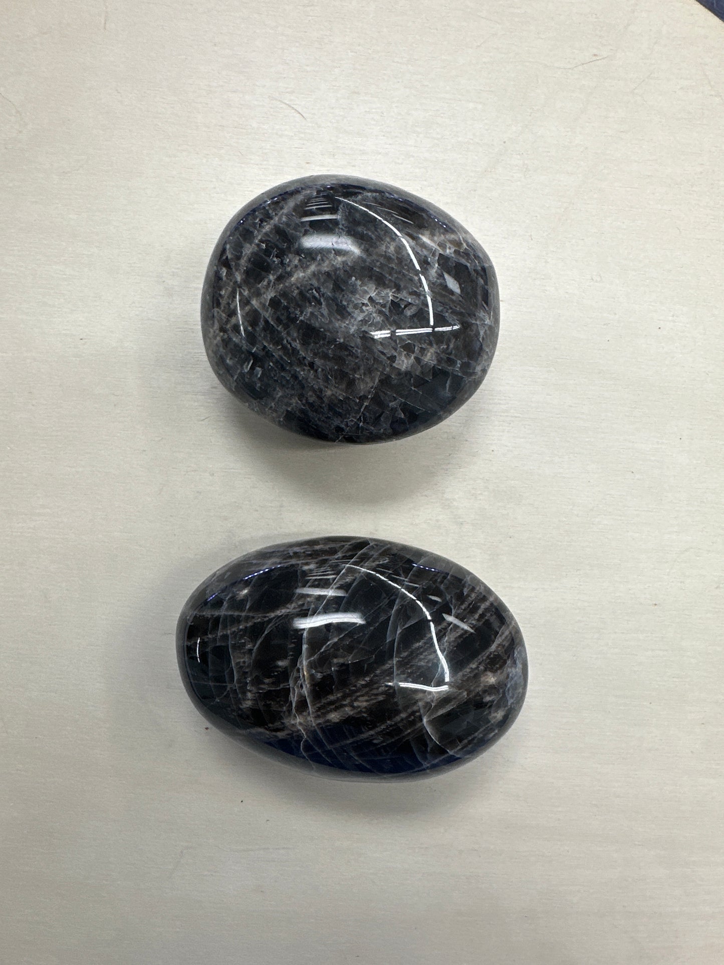 Black Moonstone Palm Stone