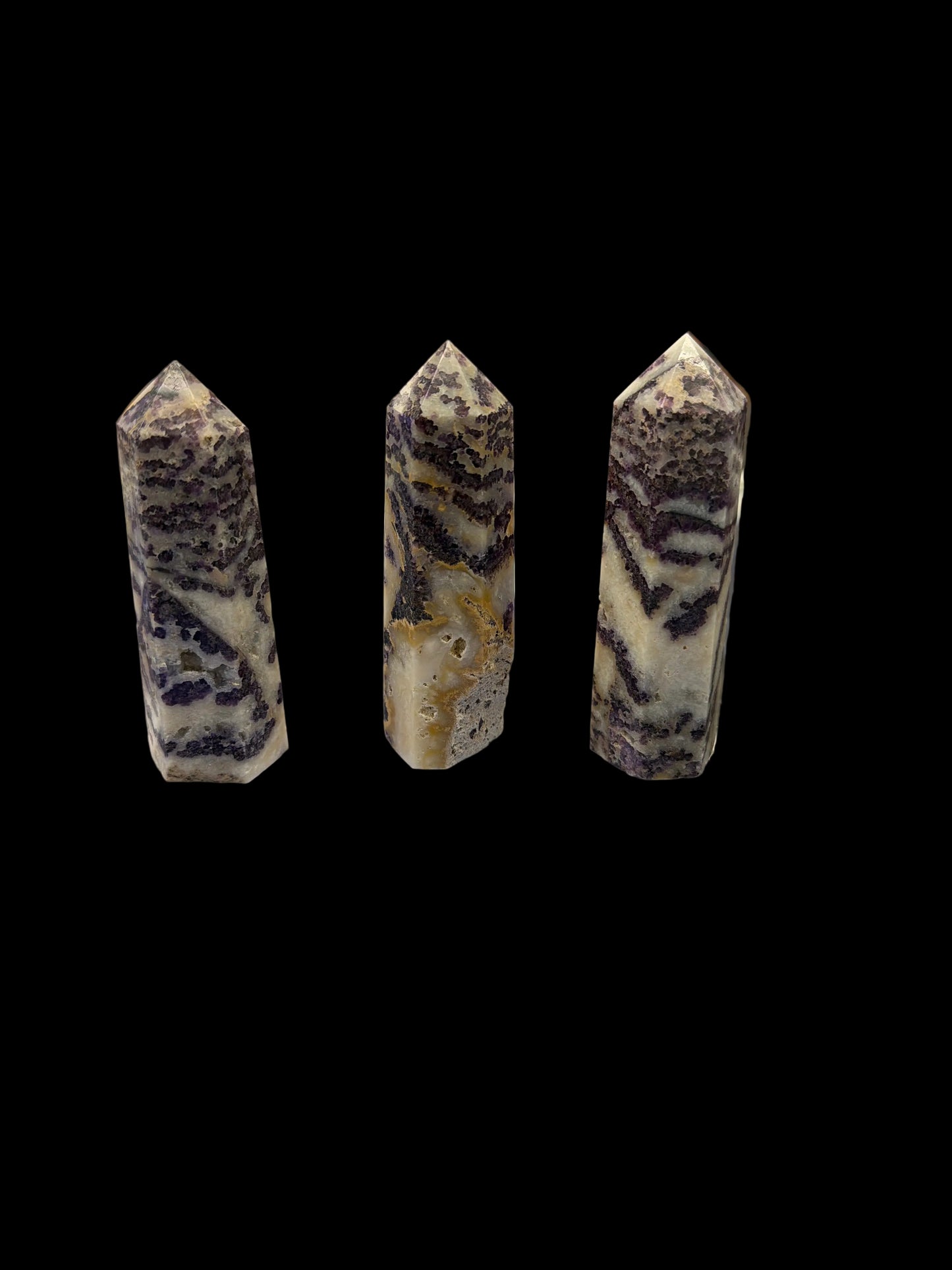 Amethyst and Sphalerite Tower  4" H
