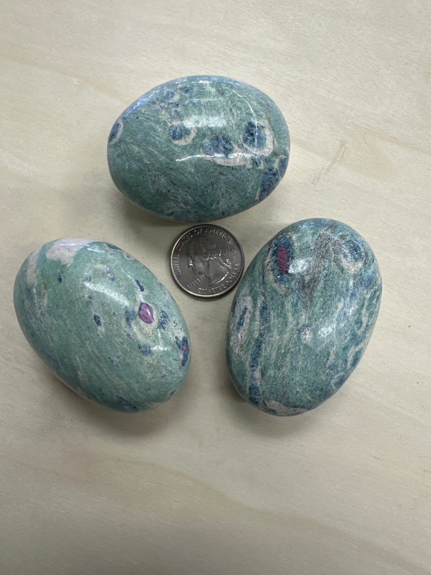 Ruby Fuchsite Palm Stone