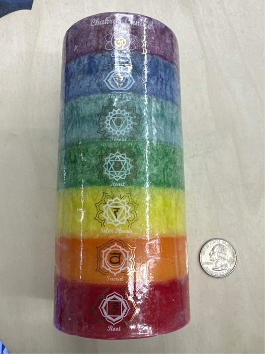 Chakra Pillar Candle Unscented