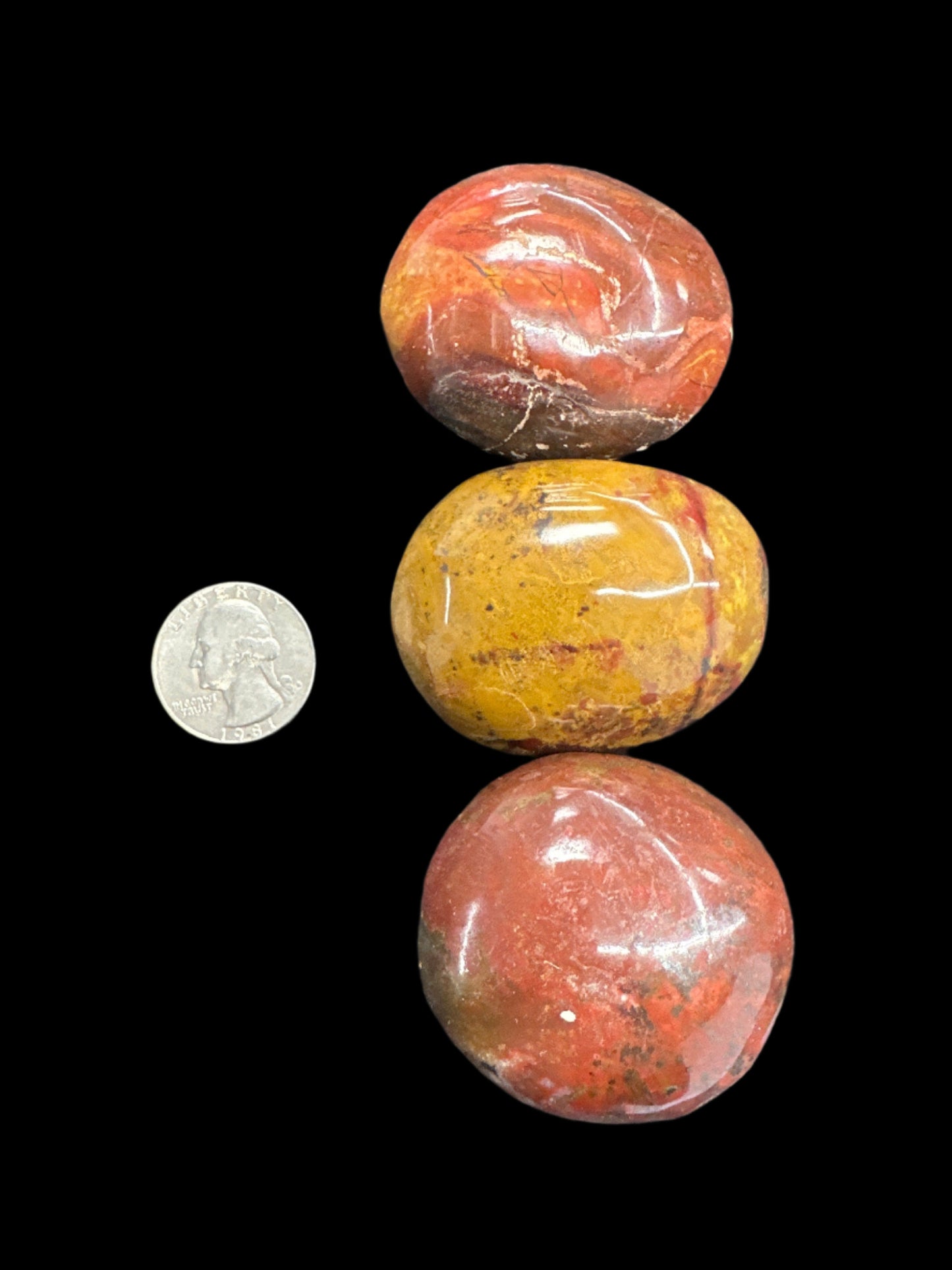 Red Jasper Palm Stones