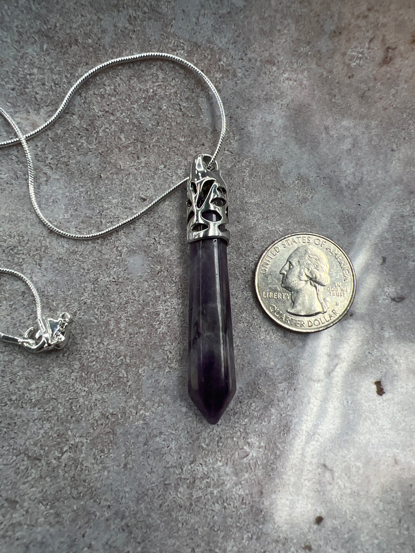 Large Gemstone Point necklace