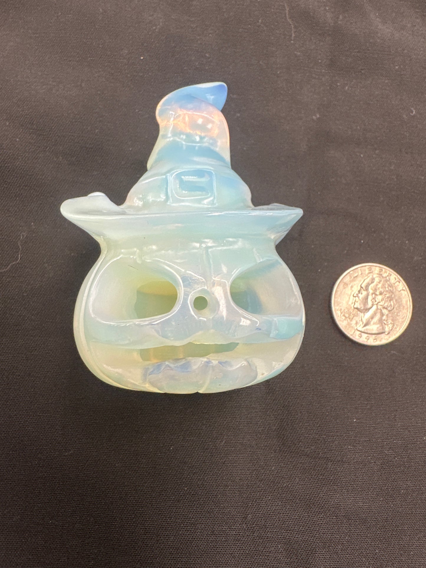 Jack o Lantern Opalite Carving