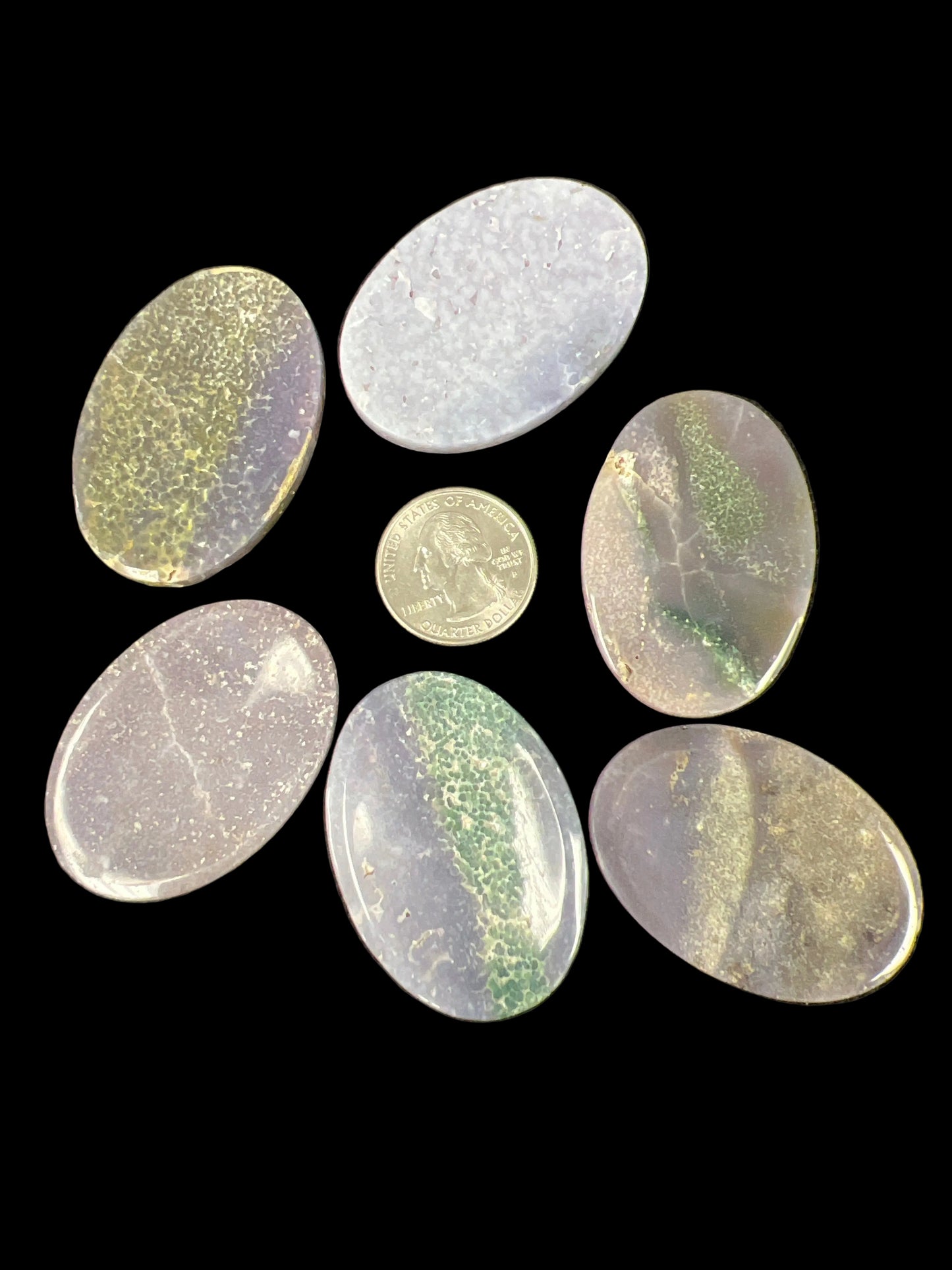 Grape Agate Worry Stone