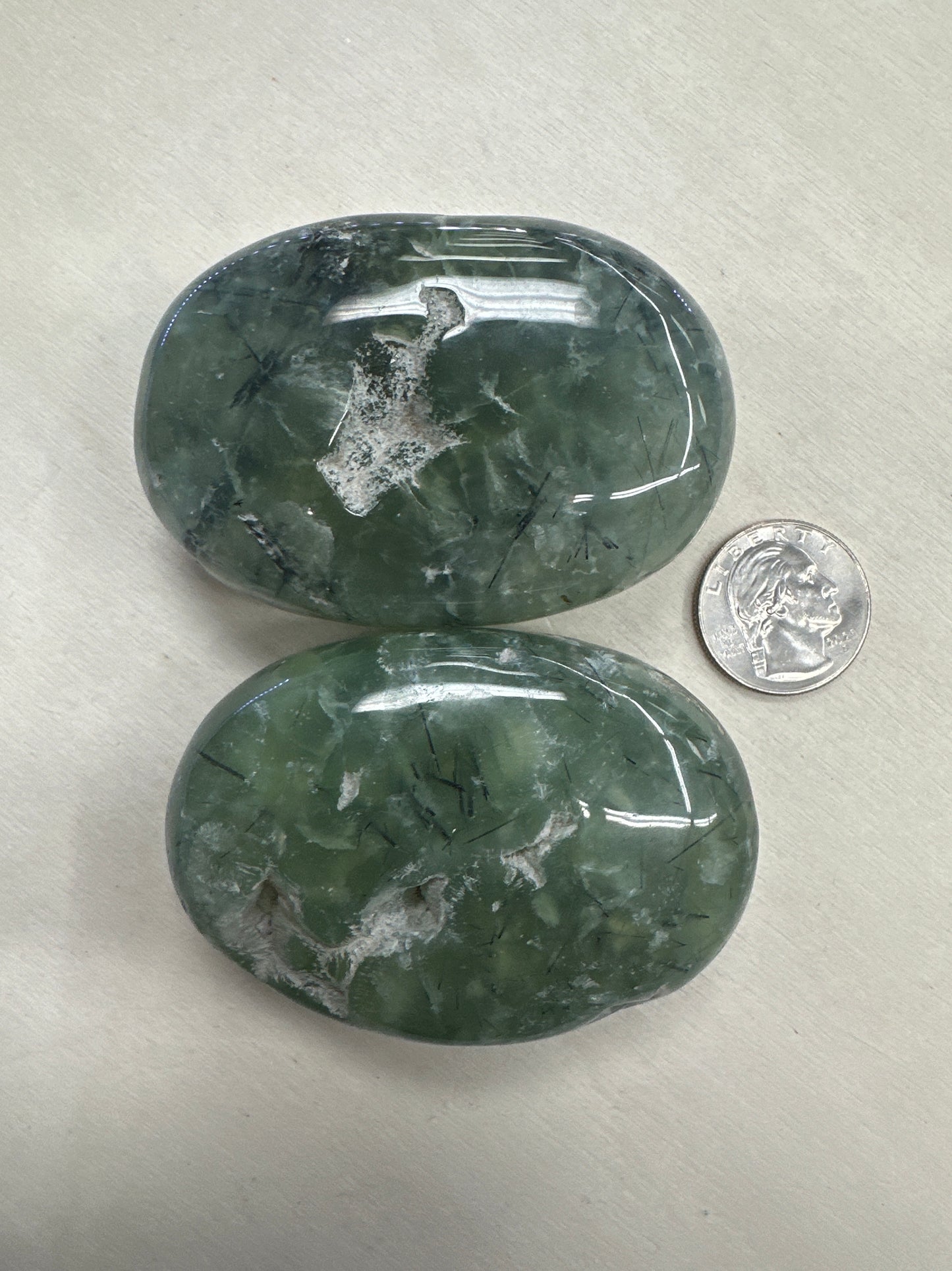 Prehnite Palm Stone