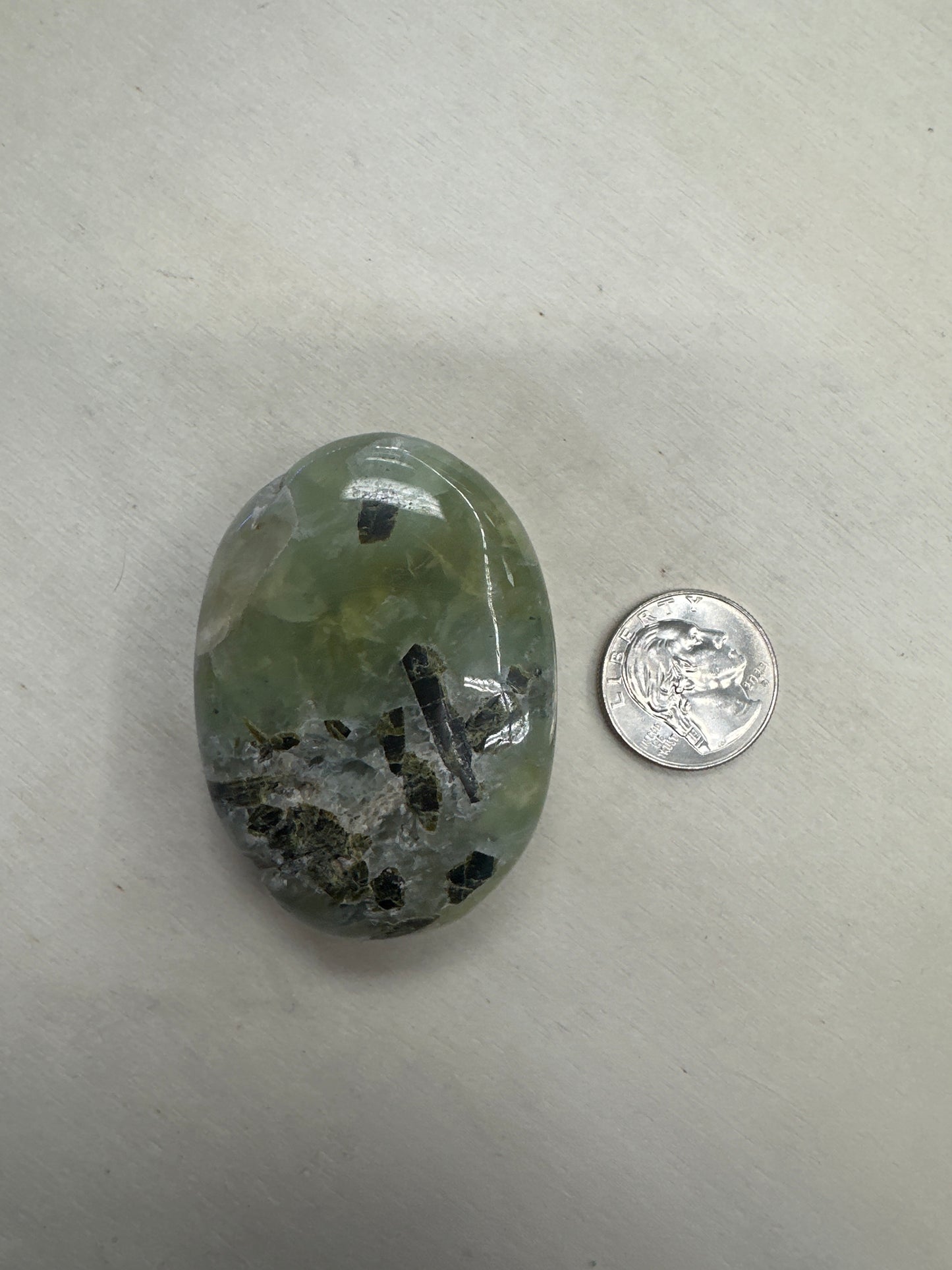 Prehnite Palm Stone