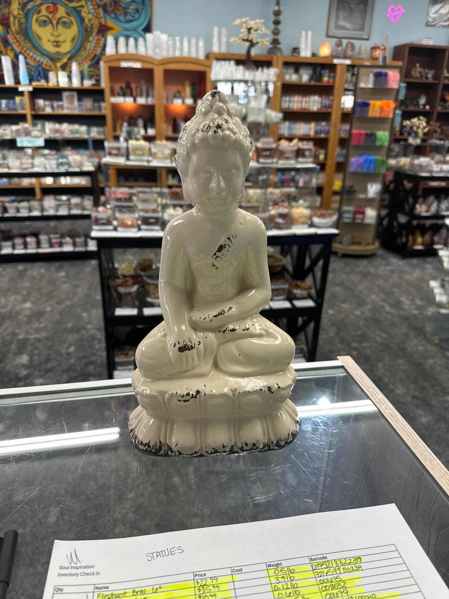 Ceramic Buddha Ecru