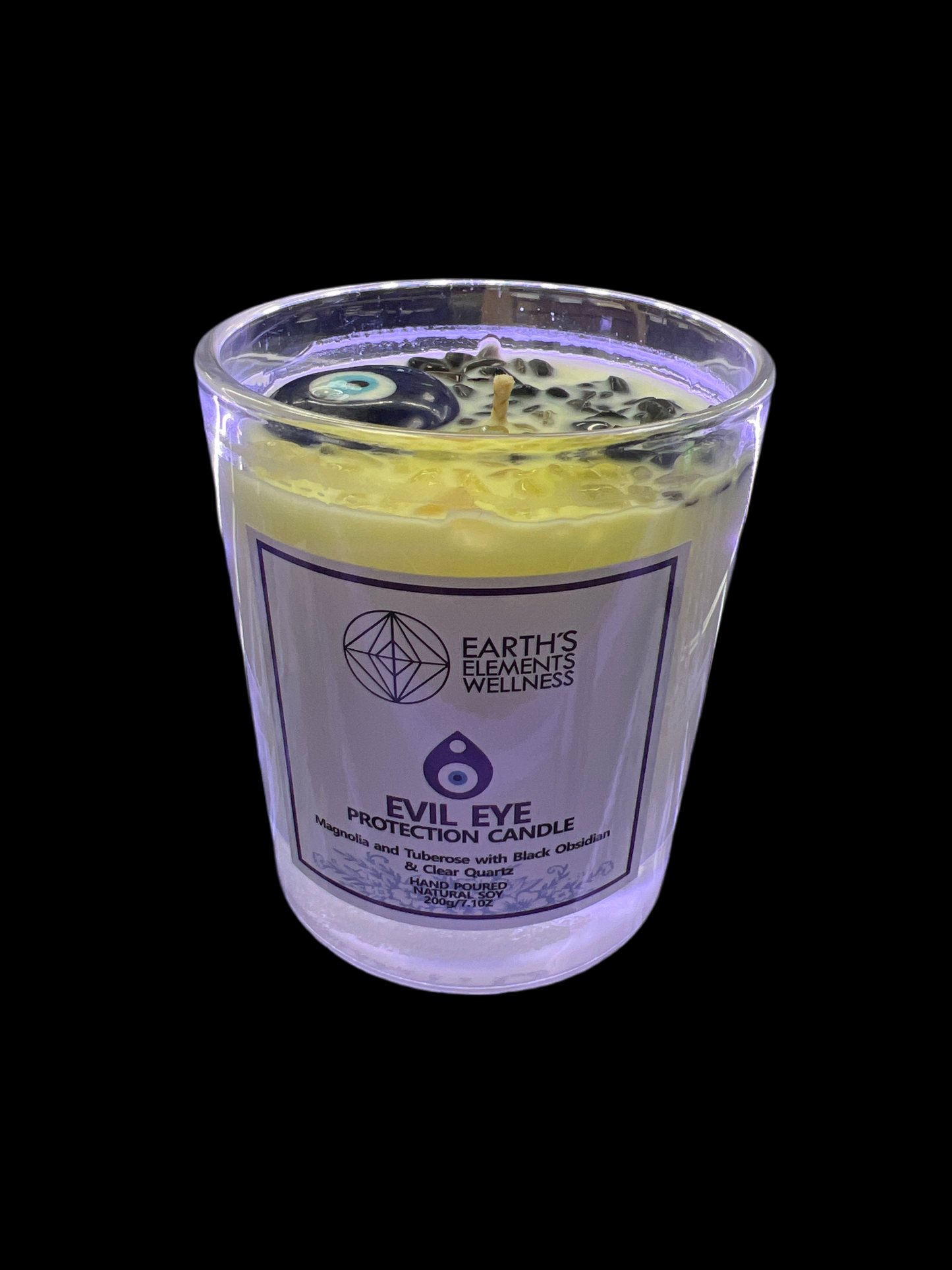 Evil Eye Glass Candle